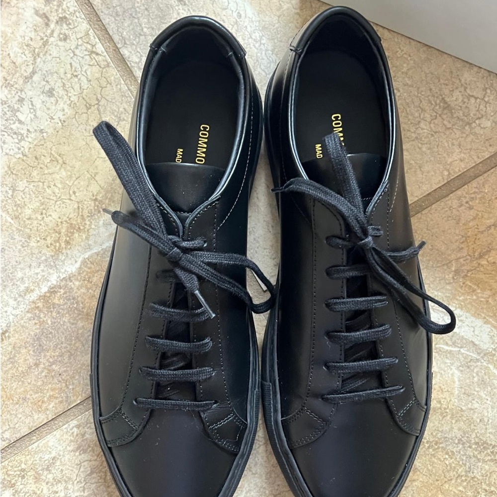 Common Projects Black Sneakers with Textured Sole